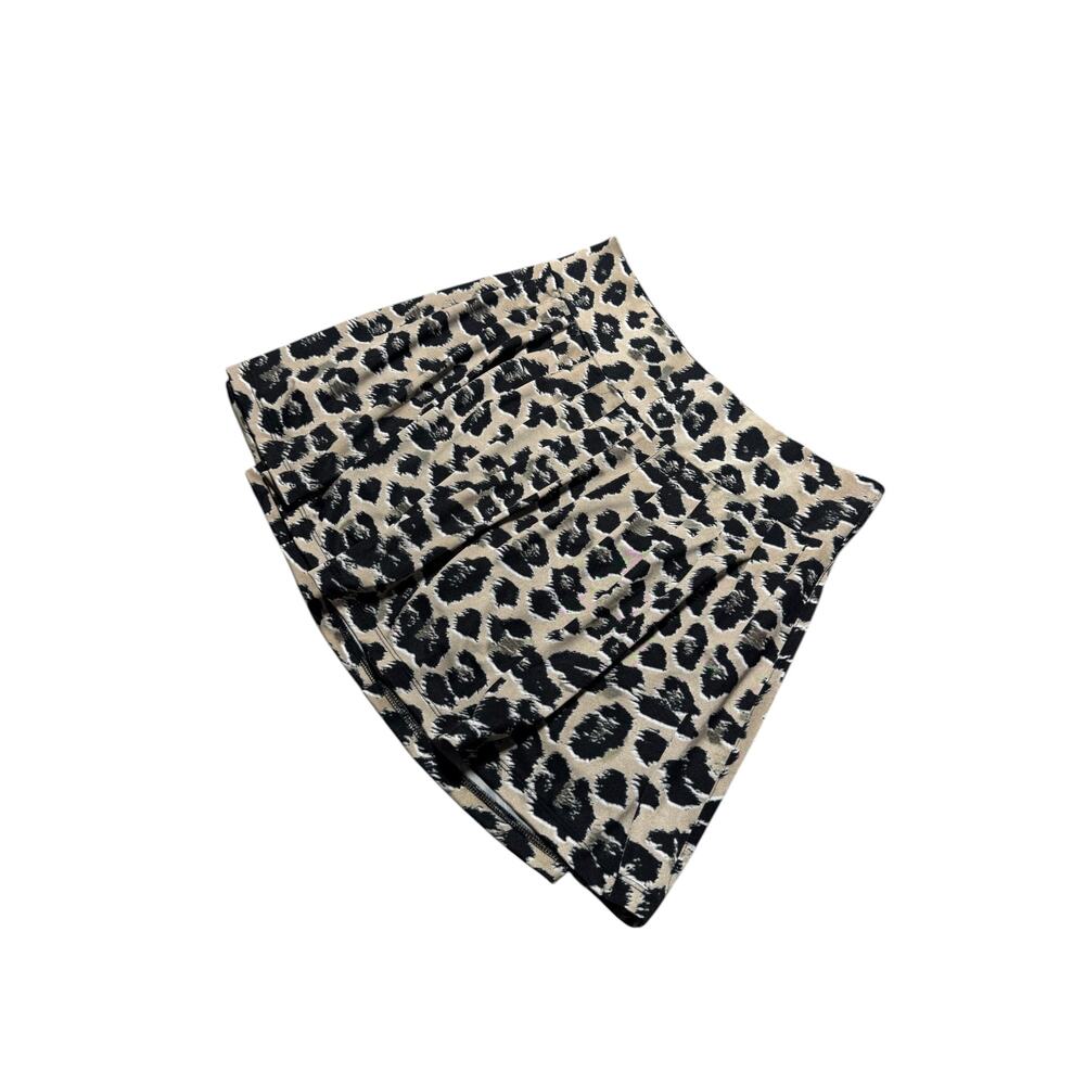 Jamie Sadock Golf Skort Womens 6 Beige Black Leopard Print Pleated Athletic - Picture 3 of 8